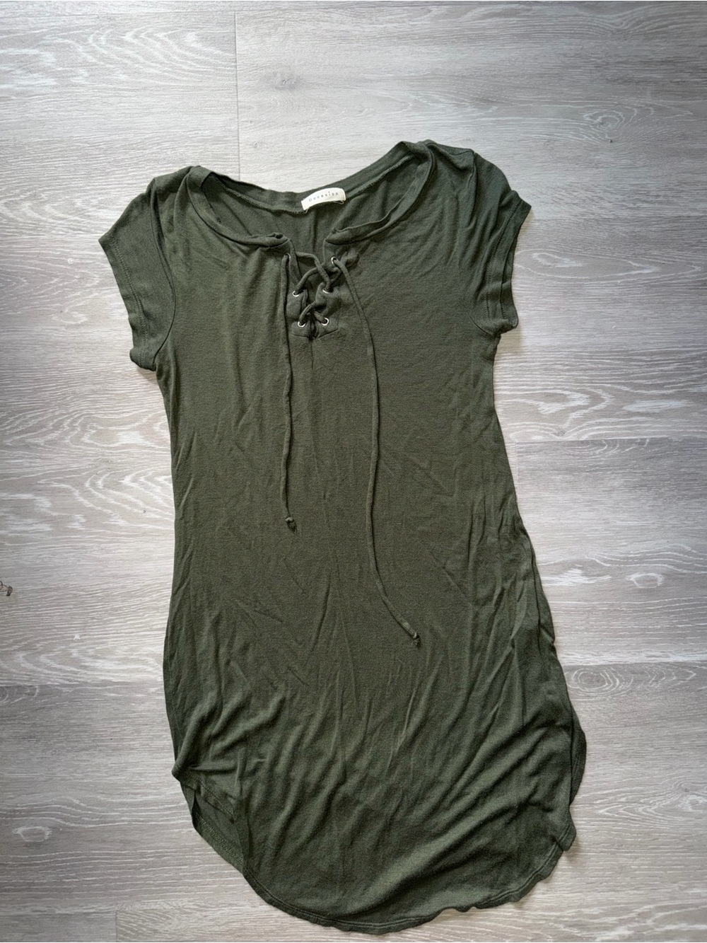Lace-Up Olive Green Women’s Top